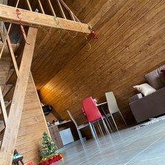 Загородный клуб По Щучьему Велению Коричневый домик в стиле A-Frame с чаном, Новая Усмань, Воронежская область