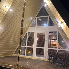 Загородный клуб По Щучьему Велению Коричневый домик в стиле A-Frame с чаном, Новая Усмань, Воронежская область