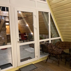 Загородный клуб По Щучьему Велению Коричневый домик в стиле A-Frame с чаном, Новая Усмань, Воронежская область