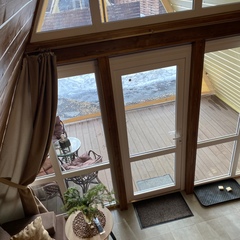 Загородный клуб По Щучьему Велению Коричневый домик в стиле A-Frame с чаном, Новая Усмань, Воронежская область