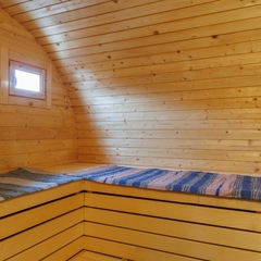 Загородный клуб По Щучьему Велению Коричневый домик в стиле A-Frame с чаном, Новая Усмань, Воронежская область