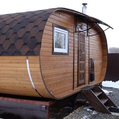 Загородный клуб По Щучьему Велению Коричневый домик в стиле A-Frame с чаном, Новая Усмань, Воронежская область