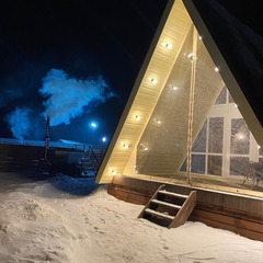 Загородный клуб По Щучьему Велению Белый домик A-frame с чаном, Новая Усмань, Воронежская область