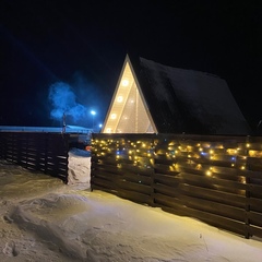Загородный клуб По Щучьему Велению Белый домик A-frame с чаном, Новая Усмань, Воронежская область