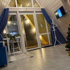 Загородный клуб По Щучьему Велению Белый домик A-frame с чаном, Новая Усмань, Воронежская область