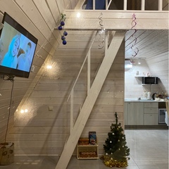 Загородный клуб По Щучьему Велению Белый домик A-frame с чаном, Новая Усмань, Воронежская область