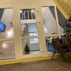 Загородный клуб По Щучьему Велению Белый домик A-frame с чаном, Новая Усмань, Воронежская область