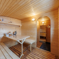 Загородный клуб По Щучьему Велению Белый домик A-frame с чаном, Новая Усмань, Воронежская область