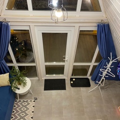 Загородный клуб По Щучьему Велению Белый домик в стиле A-Frame на берегу реки, Новая Усмань, Воронежская область