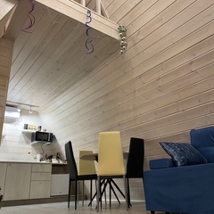 Загородный клуб По Щучьему Велению Белый домик в стиле A-Frame на берегу реки, Новая Усмань, Воронежская область