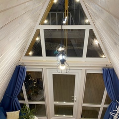 Загородный клуб По Щучьему Велению Белый домик в стиле A-Frame на берегу реки, Новая Усмань, Воронежская область