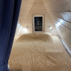 Загородный клуб По Щучьему Велению Белый домик в стиле A-Frame на берегу реки, Новая Усмань, Воронежская область