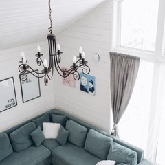 Коттедж Панорама. Дом с панорамными окнами и видом на лес, Республика Карелия