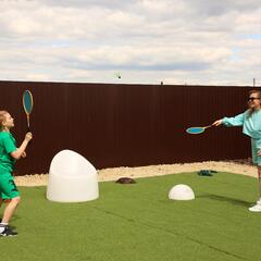 Загородный клуб По Щучьему Велению, коричневый домик в стиле A-Frame на берегу реки, Новая Усмань, Воронежская область