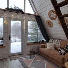 Глэмпинг А-фрейм Бережок, Тверская область