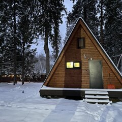 Гостевой дом А-фрейм с баней, Московская область