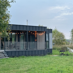 Глэмпинг Sheluha house Дом с камином и панорамными окнами, Московская область