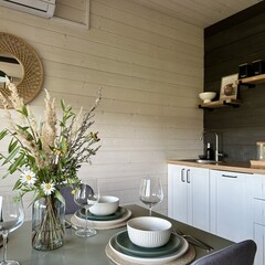 Глэмпинг Sheluha house Дом с камином и панорамными окнами, Московская область