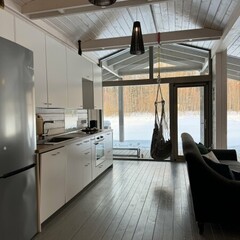 Глэмпинг Sheluha house Дом для уединения с камином около леса, Московская область