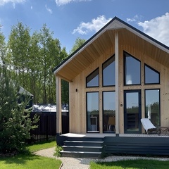 Глэмпинг Sheluha house Отличная инфраструктура поселка и сауна в домике, Московская область