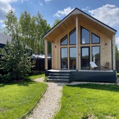 Глэмпинг Sheluha house Отличная инфраструктура поселка и сауна в домике, Московская область