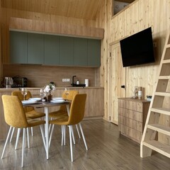 Глэмпинг Sheluha house Отличная инфраструктура поселка и сауна в домике, Московская область