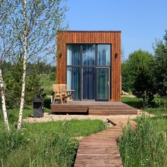 Глэмпинг Sheluha house Уютный Tiny House с мансардным окном, Московская область