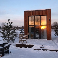 Глэмпинг Sheluha house Уютный Tiny House с мансардным окном, Московская область