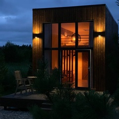 Глэмпинг Sheluha house Уютный Tiny House с мансардным окном, Московская область