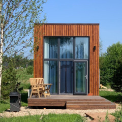 Глэмпинг Sheluha house Уютный Tiny House с мансардным окном, Московская область