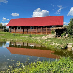Дом из сруба на большой зеленой территории , Московская область
