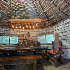 Дом из сруба на большой зеленой территории , Московская область