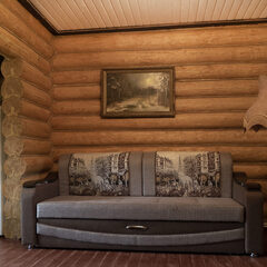 Дом из сруба на большой зеленой территории , Московская область