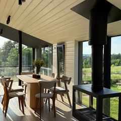 Дом Кедр Видовой с панорамной сауной и чаном Лес_Озеро_Дом, Московская область