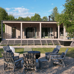 Дом Опен с баней и чаном Лес_Озеро_Дом, Московская область