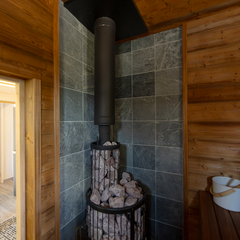 Дом Опен с баней и чаном Лес_Озеро_Дом, Московская область