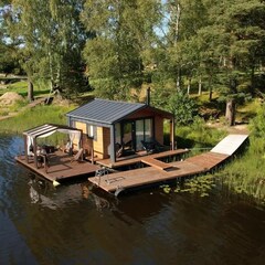 Дом Наедине — дома на воде, Ленинградская область