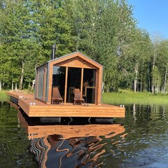 Дом Наедине — дома на воде, Ленинградская область