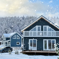 Дом с 3-мя спальнями, террасой и панорамными окнами, Республика Карелия