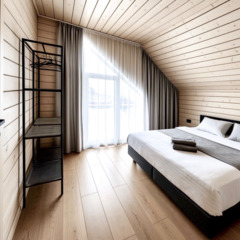 Дом с 3-мя спальнями, террасой и панорамными окнами, Республика Карелия