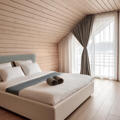 Дом с 3-мя спальнями, террасой и панорамными окнами, Республика Карелия