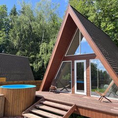 Гостевой дом Домики A-frame С Чаном или Купелью-Фурако, Боровск, Калужская область